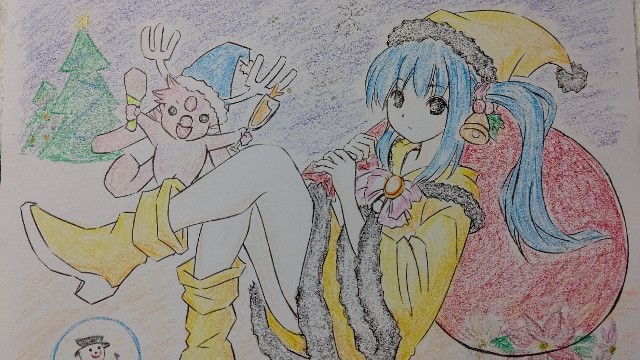 2019/12　う〜にゃん (id:micyam-ucyan)さんの作品・りと先生描き下ろし線画を塗ってみたファンアート